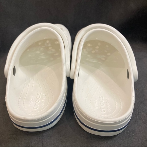 CROCS Sz 9 (W) Sz 7  (M) Bayaband Crocband Unisex Comfort Slip On White Sandals - Picture 6 of 14